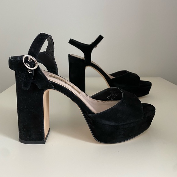 Zara black platform women’s size 38 (7.5) - Picture 2 of 7